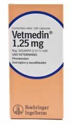 CON VETMEDIN 1.25 MG, C/100 CAPS BOEHRINGER PETS